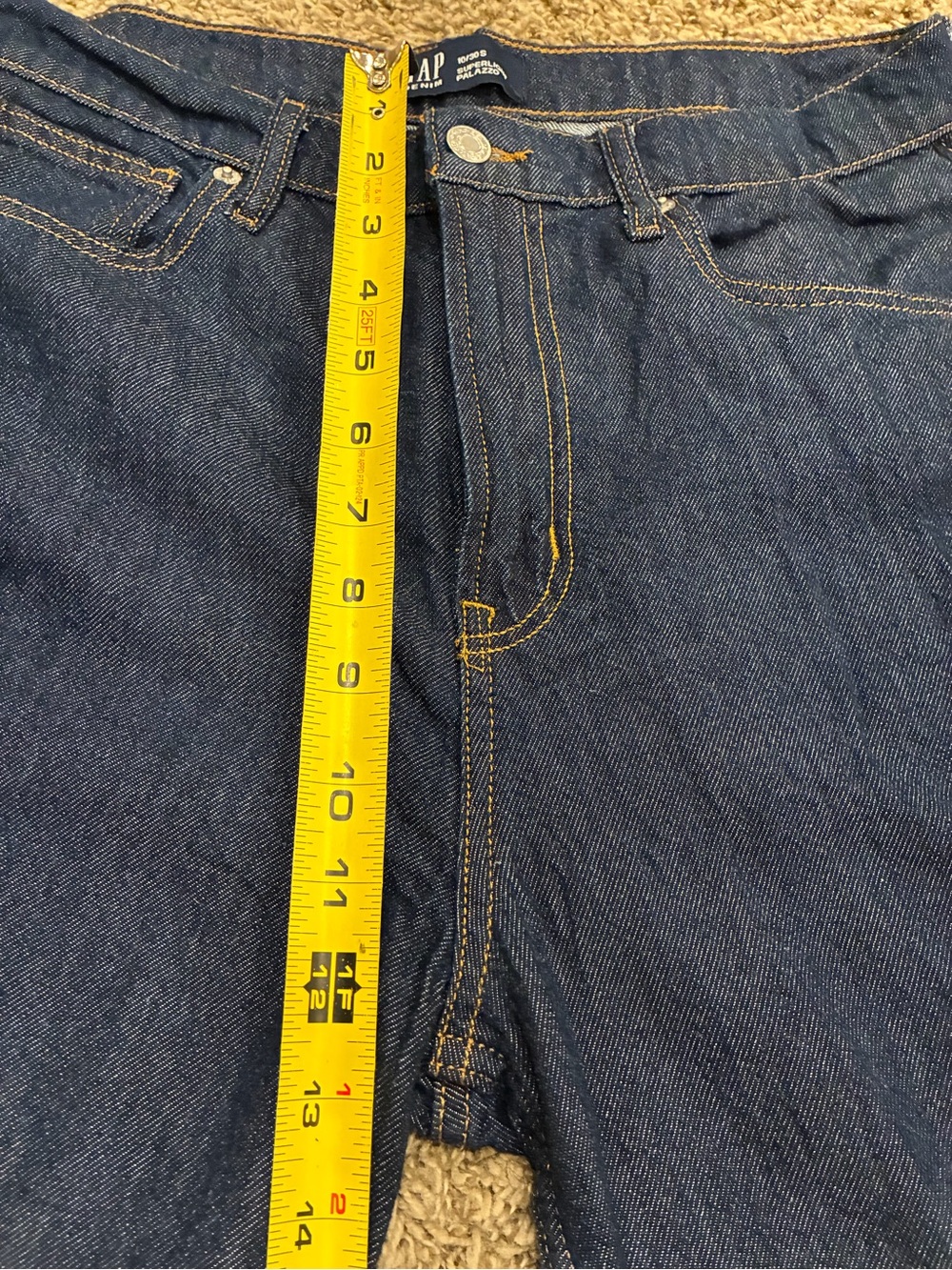 GAP Wide-Leg Dark Blue Denim Jeans Superlight Palazzo - Picture 11 of 16